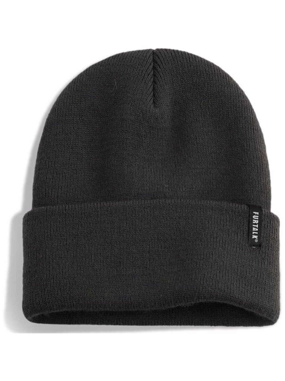 🆕 Women Black Knit Beanie Hat Acrylic Winter Soft Wearing Warm Unisex Cuffed